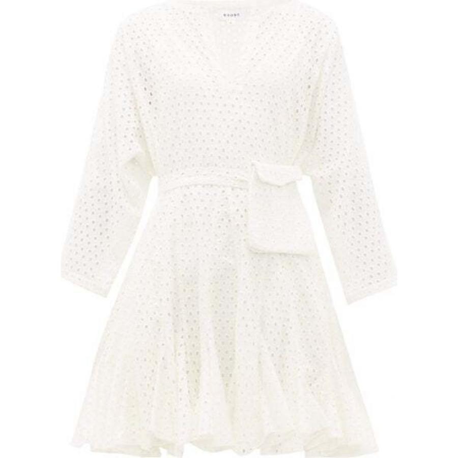 ロードリゾート Rhode レディース ビーチウェア ワンピース ドレス 水着 ビーチウェア Ryan Waist Pouch Broderie Anglaise Mini Dress White Khabarbani Com