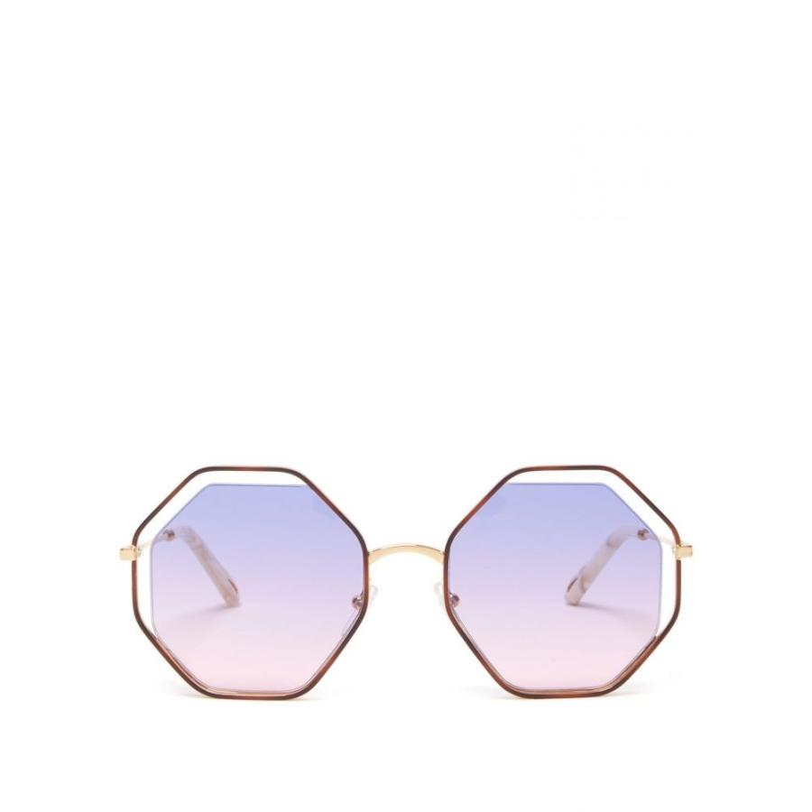 クロエ Chloe レディース メガネ サングラス Poppy Octagonal Sunglasses Gold Blusquare Org