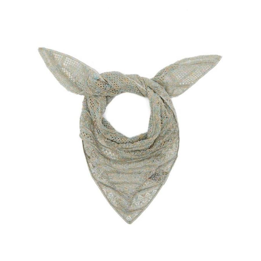 ミッソーニ M Missoni レディース バンダナ Metallic Knitted Mesh Bandana Blue Sagaretxe Net