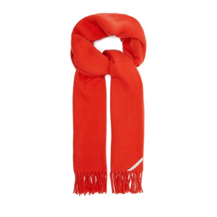 アクネ ストゥディオズ Acne Studios メンズ マフラー スカーフ ストール スキニー Canada Skinny Wool Scarf Red Thecharlienoble Com