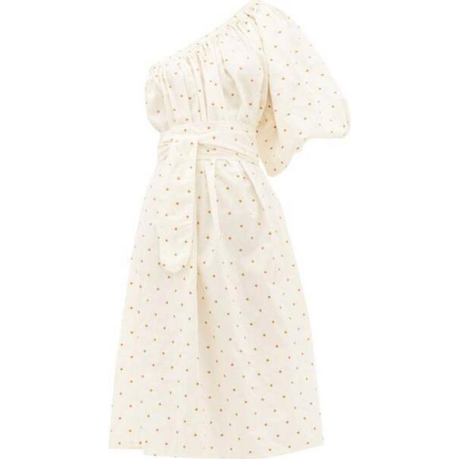 ルー シャルモン Loup Charmant レディース ビーチウェア ワンショルダー ワンピース ドレス 水着 ビーチウェア Azores One Shoulder Cotton Dress White Terrederunners Com