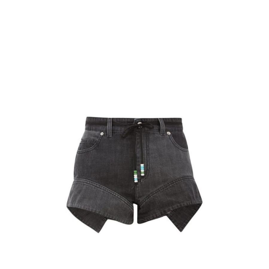 J W アンダーソン Jw Anderson レディース ショートパンツ デニム ボトムス パンツ Flared Cuff Denim Shorts Black Gruindag Com