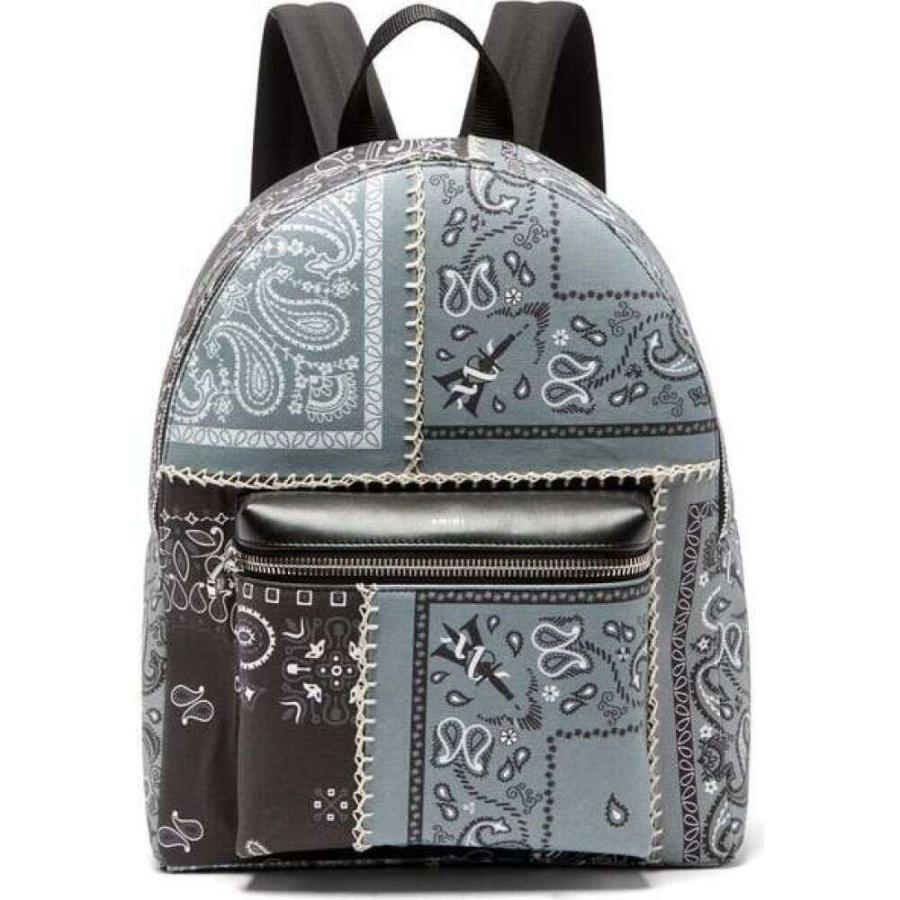 アミリ Amiri メンズ バックパック リュック バッグ Paisley Print Blanket Stitched Canvas Backpack Grey Www Blueproperty Es
