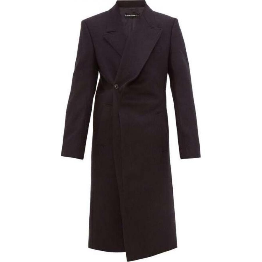 ワイプロジェクト Y Project メンズ コート ダブルブレストコート アウター Twisted Lapel Double Breasted Wool Coat