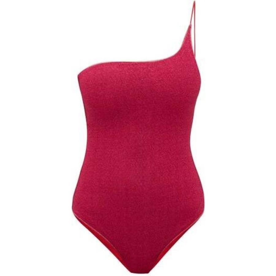 オセリー Oseree レディース ワンピース ワンショルダー 水着 ビーチウェア One Shoulder Metallic Swimsuit Fuchsia Pink Hopetemecula Org