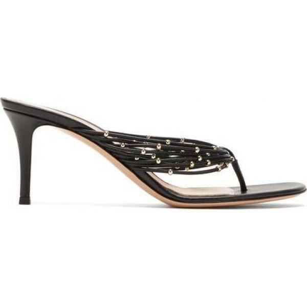 ジャンヴィト ロッシ Gianvito Rossi レディース サンダル ミュール シューズ 靴 Luxor Beaded Strap Leather Sandals Black Corkscrewerreport Com