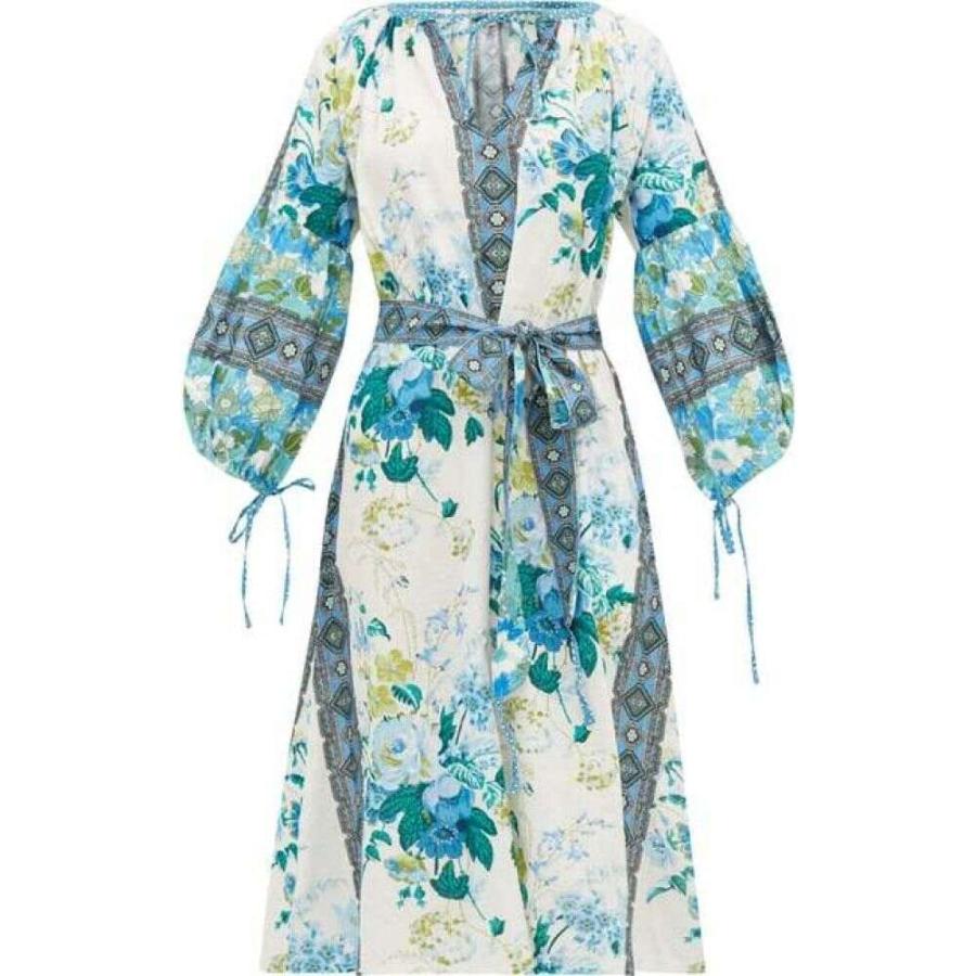 ダスコリ D Ascoli レディース ビーチウェア ワンピース ドレス 水着 ビーチウェア Melrose Belted Floral Print Cotton Dress Blue Www Supersport Tn