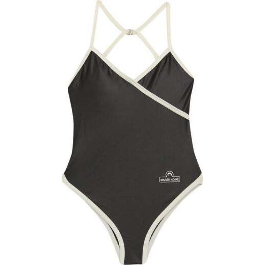 マリーン セル Marine Serre レディース ワンピース 水着 ビーチウェア Logo Print Swimsuit Black Www Unipymes Com