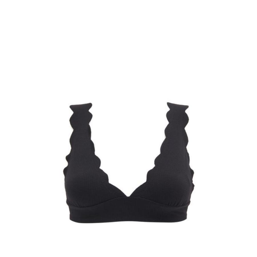 マリシアス Marysia レディース トップのみ 水着 ビーチウェア Santa Clara Scallop Edged Bikini Top Black Gotogo Jp