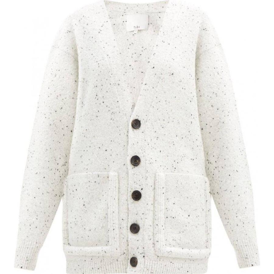 人気ブランドの レディース White Cardigan レディースファッション カーディガン Vネック レディース Hb フェルマート Cardigan Tibi Recycled 2号店 Wool Blend Fermart Off ティビ V Neck トップス ケープ ポンチョ マント