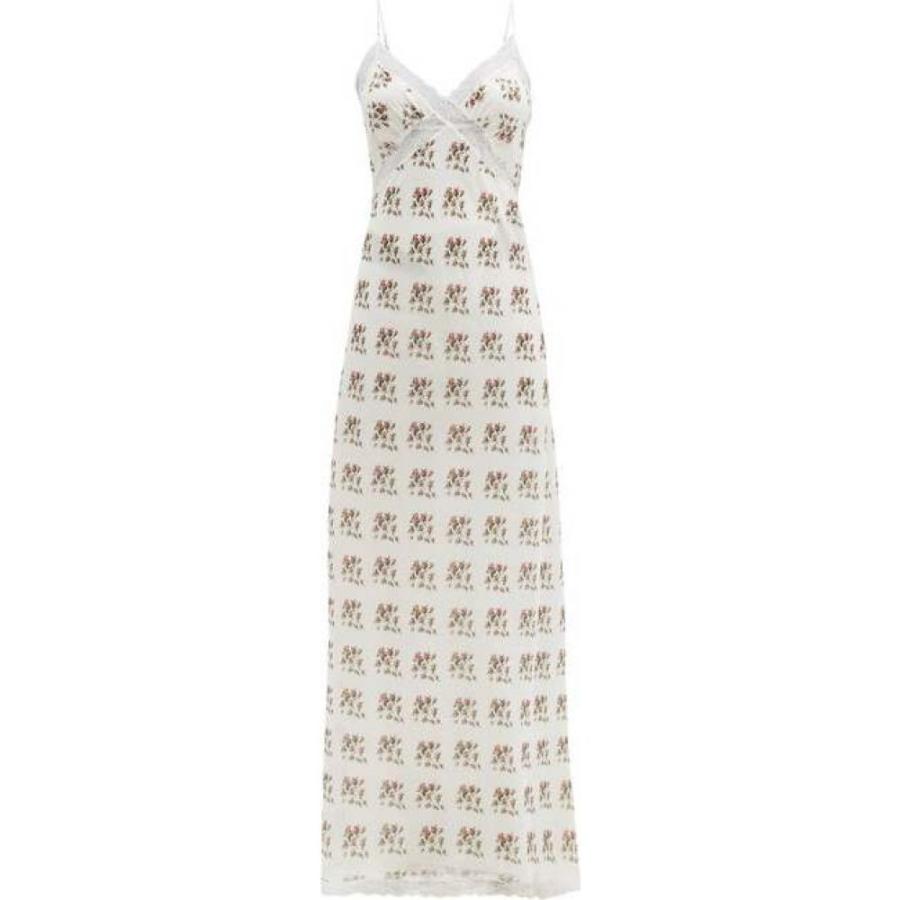 ブロック コレクション Brock Collection レディース ワンピース スリップドレス ワンピース ドレス Floral Print Lace Cotton Blend Slip Dress White Hb フェルマート Fermart 2号店 通販 Yahoo ショッピング