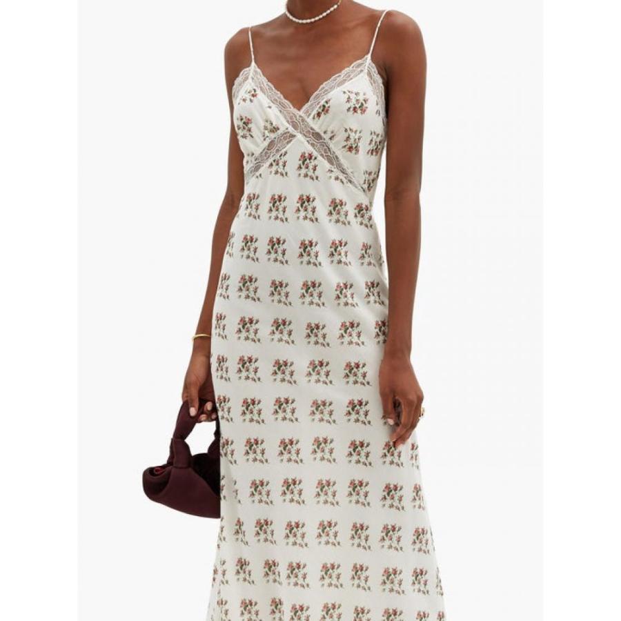 ブロック コレクション Brock Collection レディース ワンピース スリップドレス ワンピース ドレス Floral Print Lace Cotton Blend Slip Dress White Hb フェルマート Fermart 2号店 通販 Yahoo ショッピング