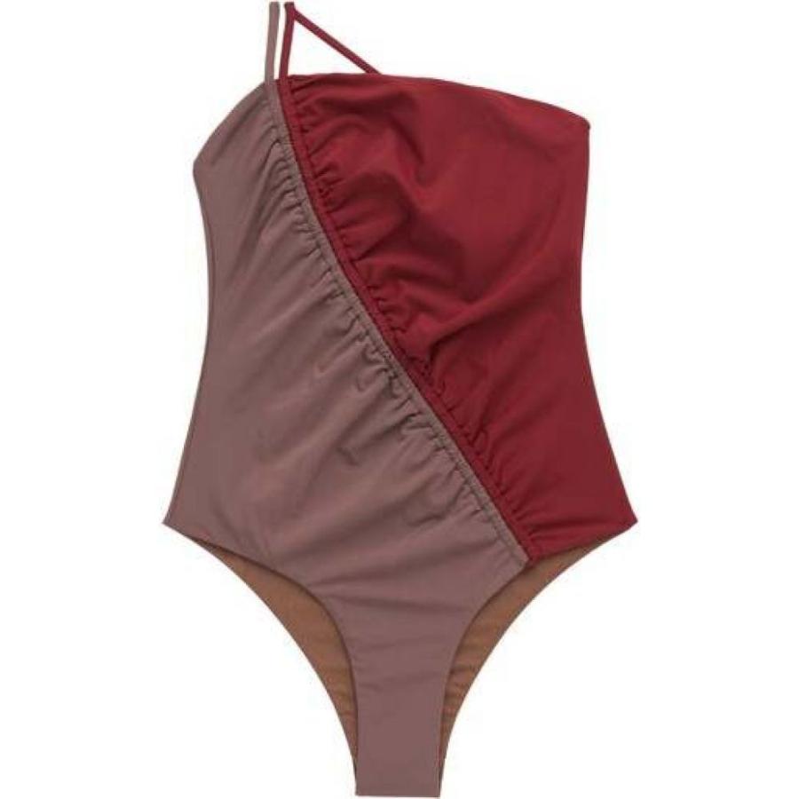 イサ ボールダー Isa Boulder レディース ワンピース 水着 ビーチウェア Leonard Asymmetric Bi Colour Swimsuit Taupe Brown Www News Gov Mv