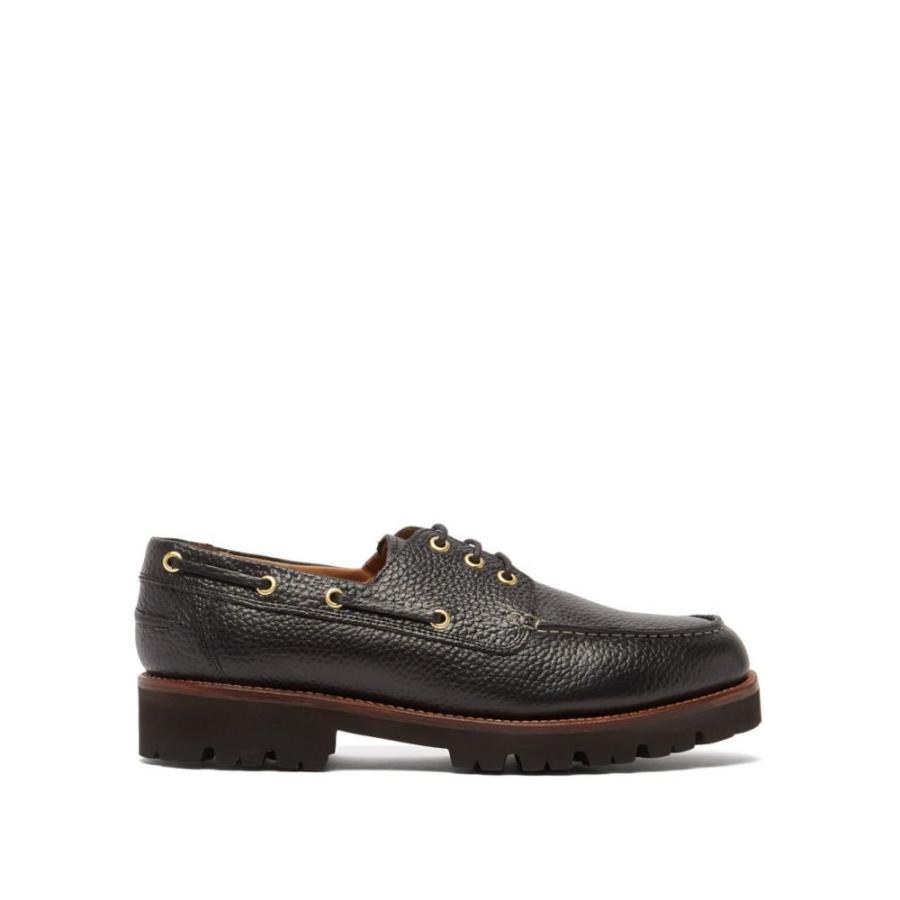 当日配達 グレンソン Grenson メンズ デッキシューズ シューズ 靴 Dempsey Leather Boat Shoes Black 直販店 App Digitallimegreen Co Za