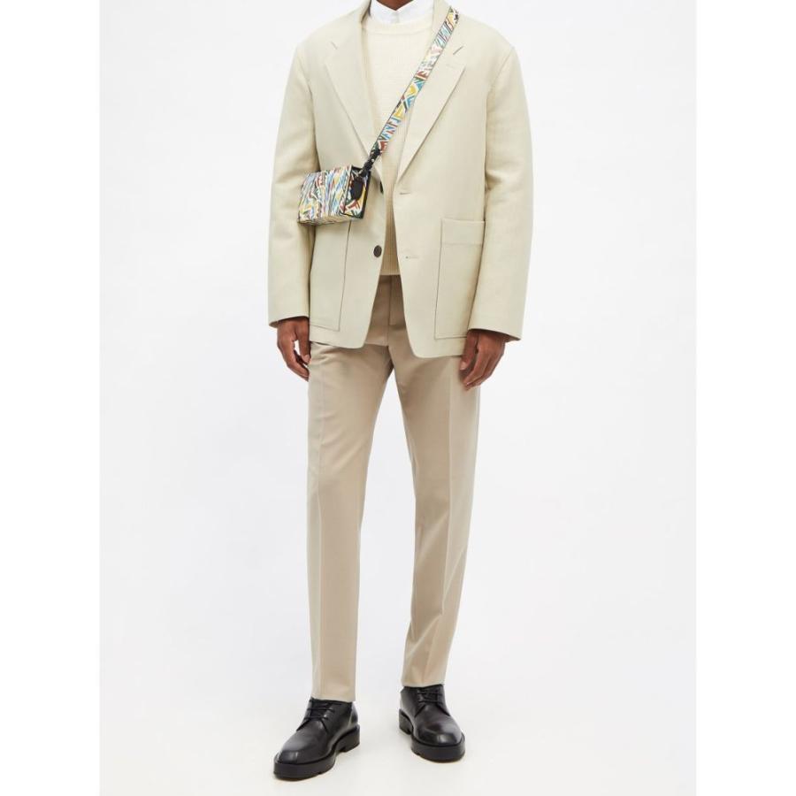 日本正規品取扱店 フェンディ Logo Ring ボトムス パンツ メンズ スラックス Fendi Neutral ボトムス パンツ スラックス Tailored スラックス Trousers 安いサイト