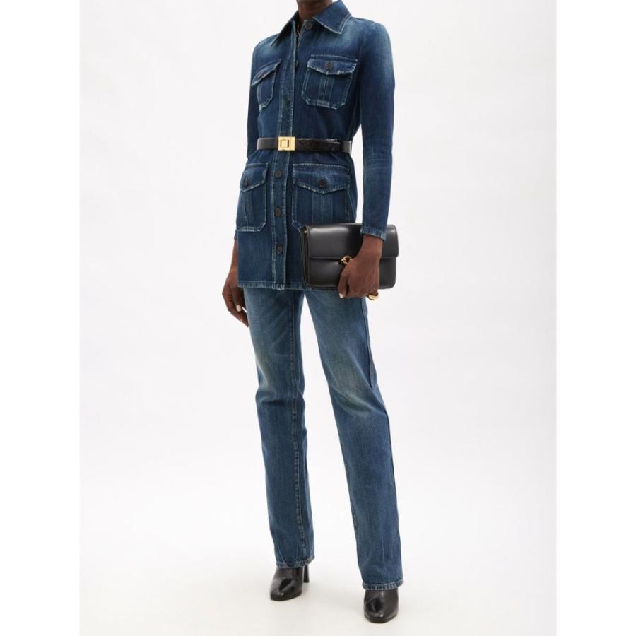 サンローラン Saint Laurent レディース ジーンズ・デニム ボトムス・パンツ 60s high-rise straight-leg jeans Blue｜fermart2-store｜02