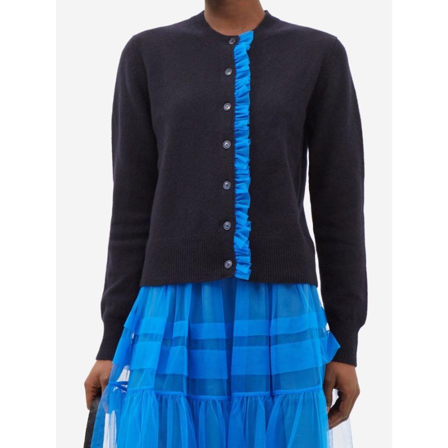 おすすめ カーディガン レディース Goddard Molly ゴダード モリー レディース カーディガン ゴダード モリー Goddard Molly トップス Navy Cardigan Wool Ruffled Portia コート アウター