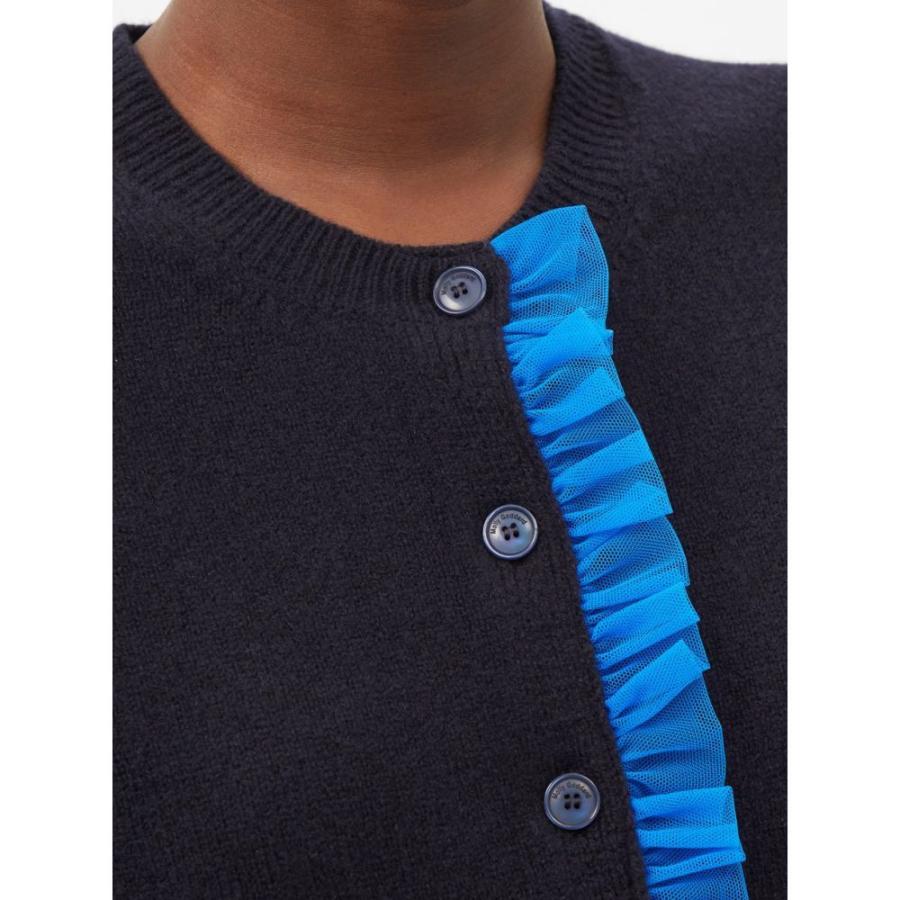 おすすめ カーディガン レディース Goddard Molly ゴダード モリー レディース カーディガン ゴダード モリー Goddard Molly トップス Navy Cardigan Wool Ruffled Portia コート アウター