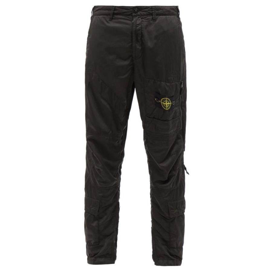 おまけ付 Stone Island Black Trousers Cargo Shell Logo Patch ボトムス パンツ カーゴパンツ メンズ Island Stone ストーンアイランド メンズ カーゴパンツ ストーンアイランド ボトムス パンツ