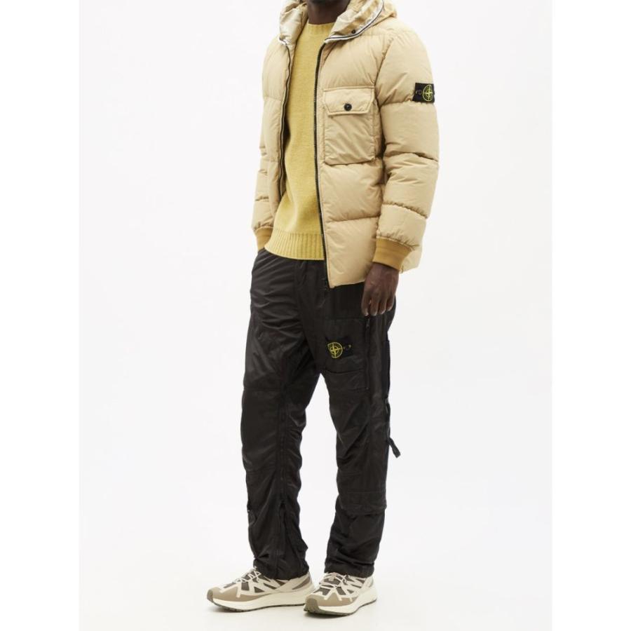 おまけ付 Stone Island Black Trousers Cargo Shell Logo Patch ボトムス パンツ カーゴパンツ メンズ Island Stone ストーンアイランド メンズ カーゴパンツ ストーンアイランド ボトムス パンツ