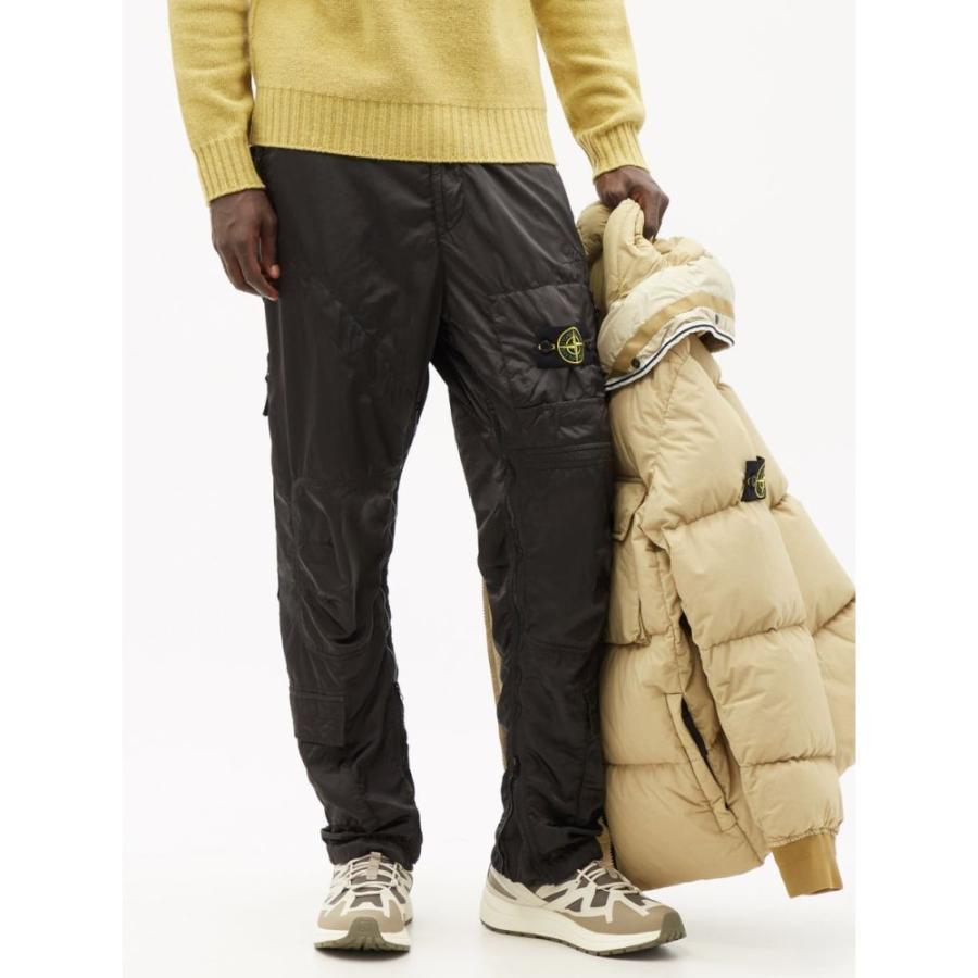 おまけ付 Stone Island Black Trousers Cargo Shell Logo Patch ボトムス パンツ カーゴパンツ メンズ Island Stone ストーンアイランド メンズ カーゴパンツ ストーンアイランド ボトムス パンツ