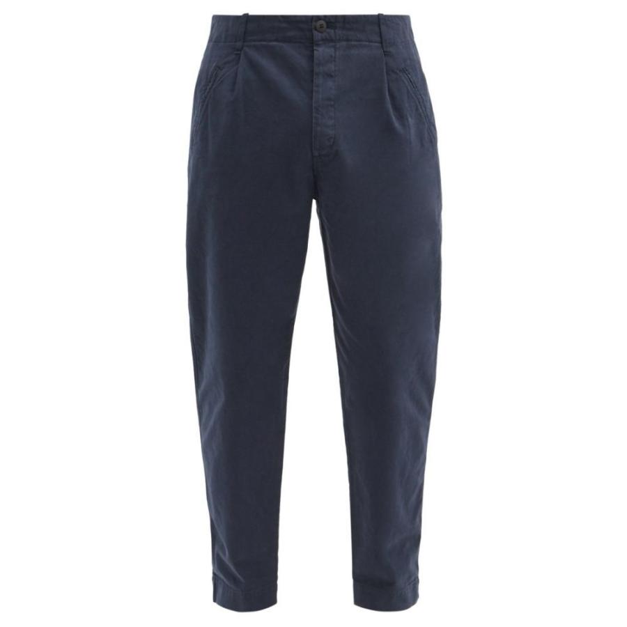 フォーク Folk メンズファッション メンズ Navy チノパン ボトムス パンツ Cotton Twill Assembly Cropped Cotton Twill Trousers