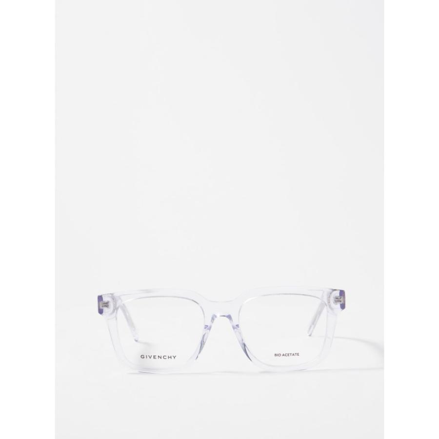 【国内即発送】 Givenchy ジバンシー レディース Transparent glasses acetate Square-frame スクエアフレーム メガネ・サングラス サングラス