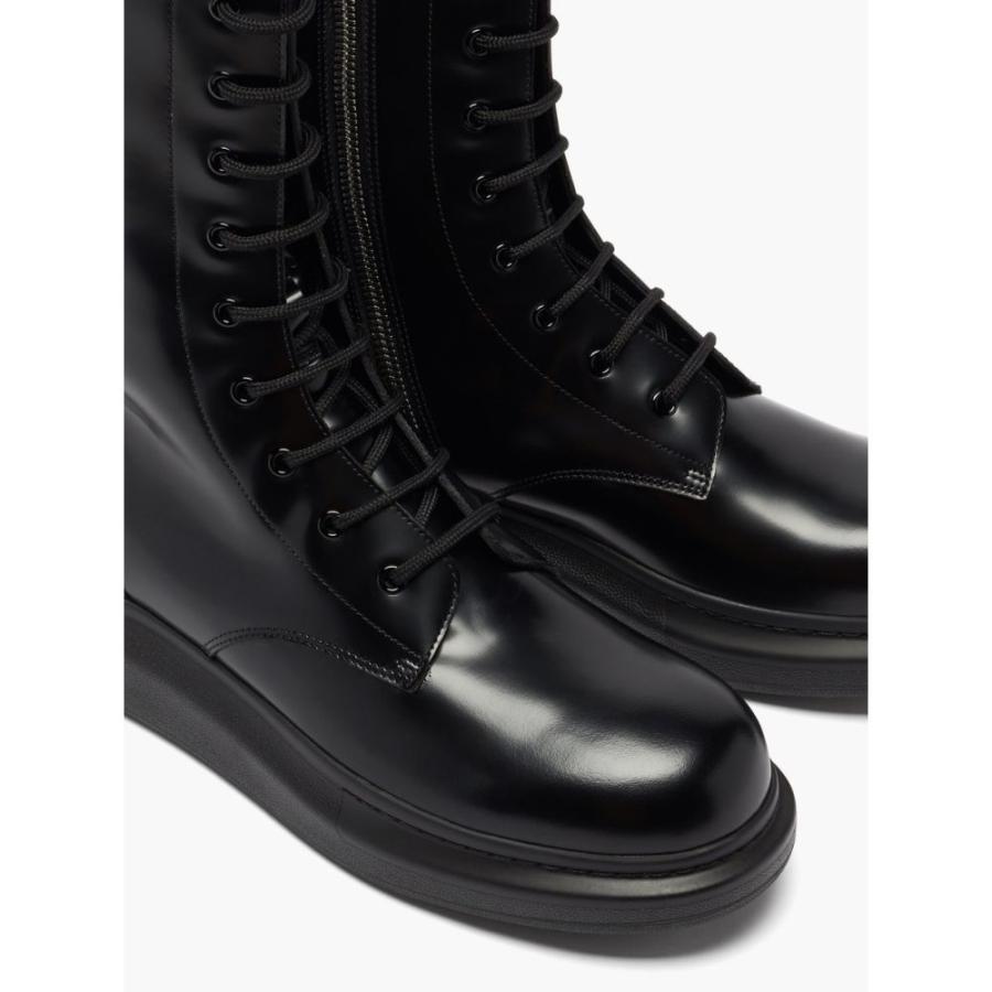 正規店仕入れの Lace Up Hybrid シューズ 靴 レースアップブーツ ブーツ メンズ Mcqueen Alexander マックイーン アレキサンダー メンズ ブーツ マックイーン アレキサンダー Mcqueen Alexander Leather Black Boots ブーツ Vixpark Com