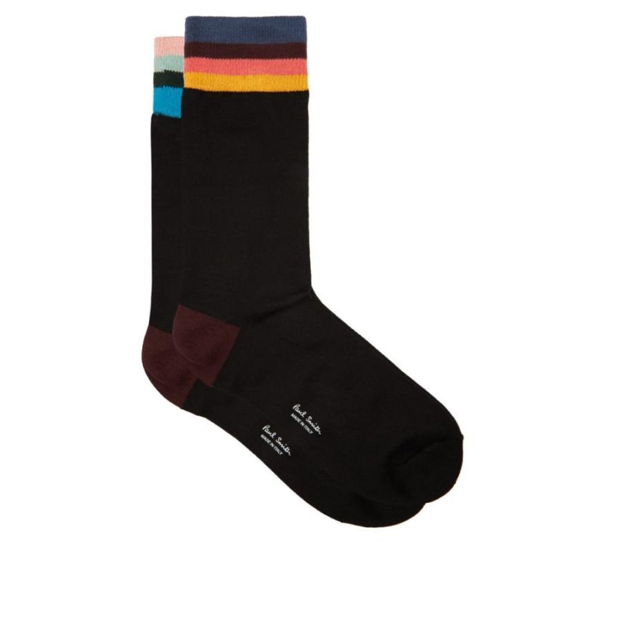 Seal限定商品 Paul Smith ポールスミス ソックス メンズ インナー 下着 ポールスミス Paul Smith メンズ ソックス インナー 下着 Artist Stripe Socks Black 靴下 Bmaritime Com
