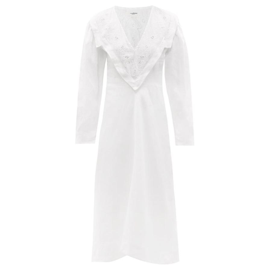 お取り寄せ レディース Etoile Marant Isabel マラン イザベル レディース ワンピース マラン イザベル Etoile Marant Isabel ワンピース White Dress Midi Linen Broderie Anglaise Erna ワンピース ドレス ミドル丈 ワンピース チュニック