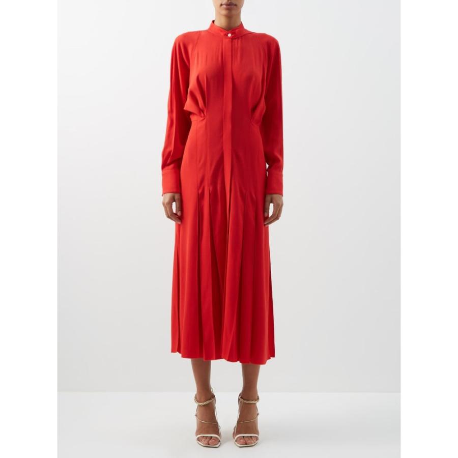 ヴィクトリア ベッカム Victoria Beckham レディース ワンピース シャツワンピース ワンピース ドレス Pleated Satin Shirt Dress Red Hb Ffa72dab51 フェルマート Fermart 2号店 通販 Yahoo ショッピング