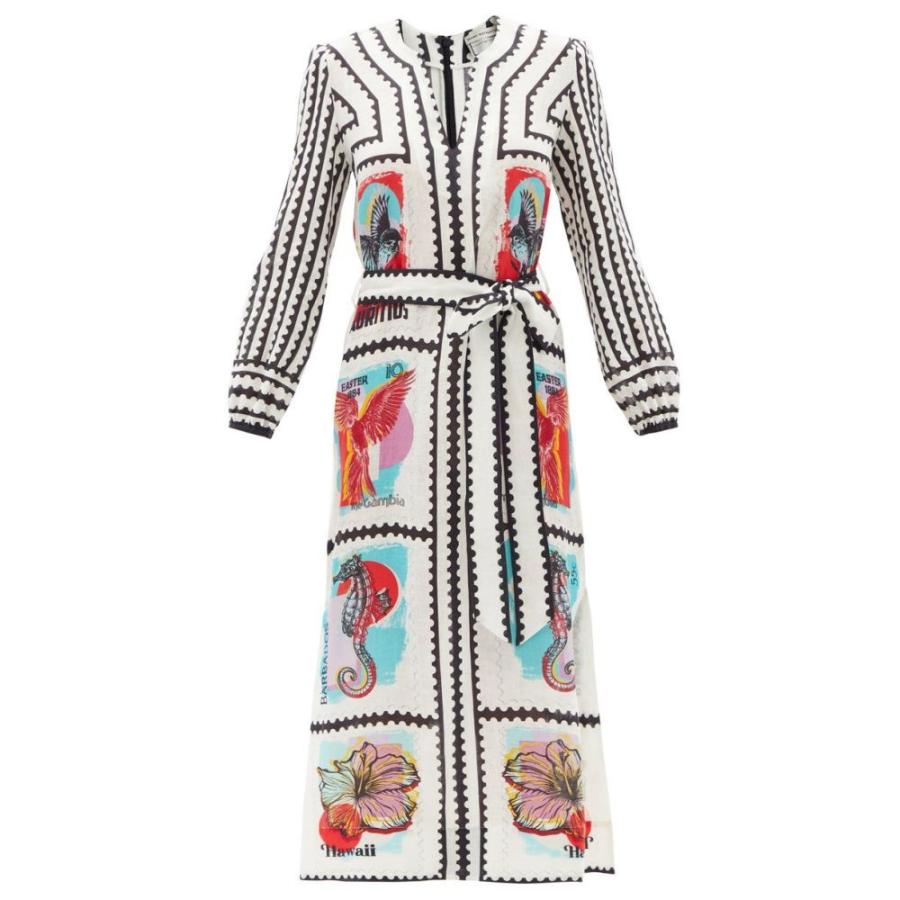 絶妙なデザイン Stamp Print Belted Firenza ワンピース ドレス ミドル丈 ワンピース レディース Katrantzou Mary カトランズ メアリー レディース ワンピース カトランズ メアリー Katrantzou Mary Linen Print Dress Midi ワンピース チュニック Www Kat Ae
