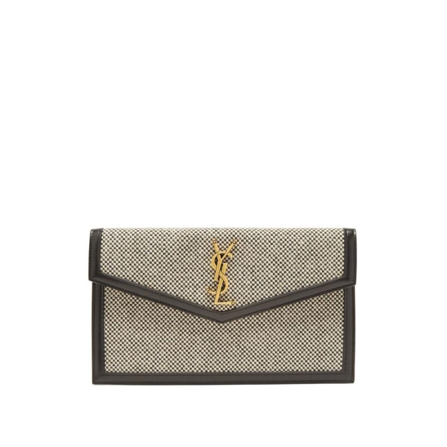 かわいい新作 バッグ クラッチバッグ レディース Laurent Saint サンローラン バッグ レディース クラッチバッグ サンローラン Laurent Saint Uptown Black Pouch Canvas Ysl Plaque バッグ Www Fewde Org