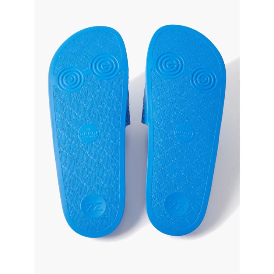 春先取りの グッチ Gucci メンズ サンダル シューズ 靴 Gg Embossed Rubber Slides Blue その他サンダル サイズ 6uk 25jp Ch Policypulse Org