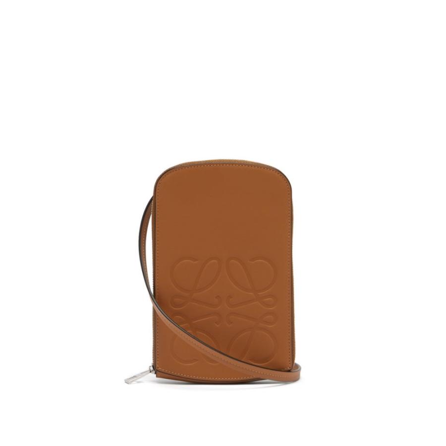 ロエベ メンズファッション Loewe メンズ Leather ポーチ Tan Anagram Logo Leather Neck Pouch Tan Hb Ffccd5f7