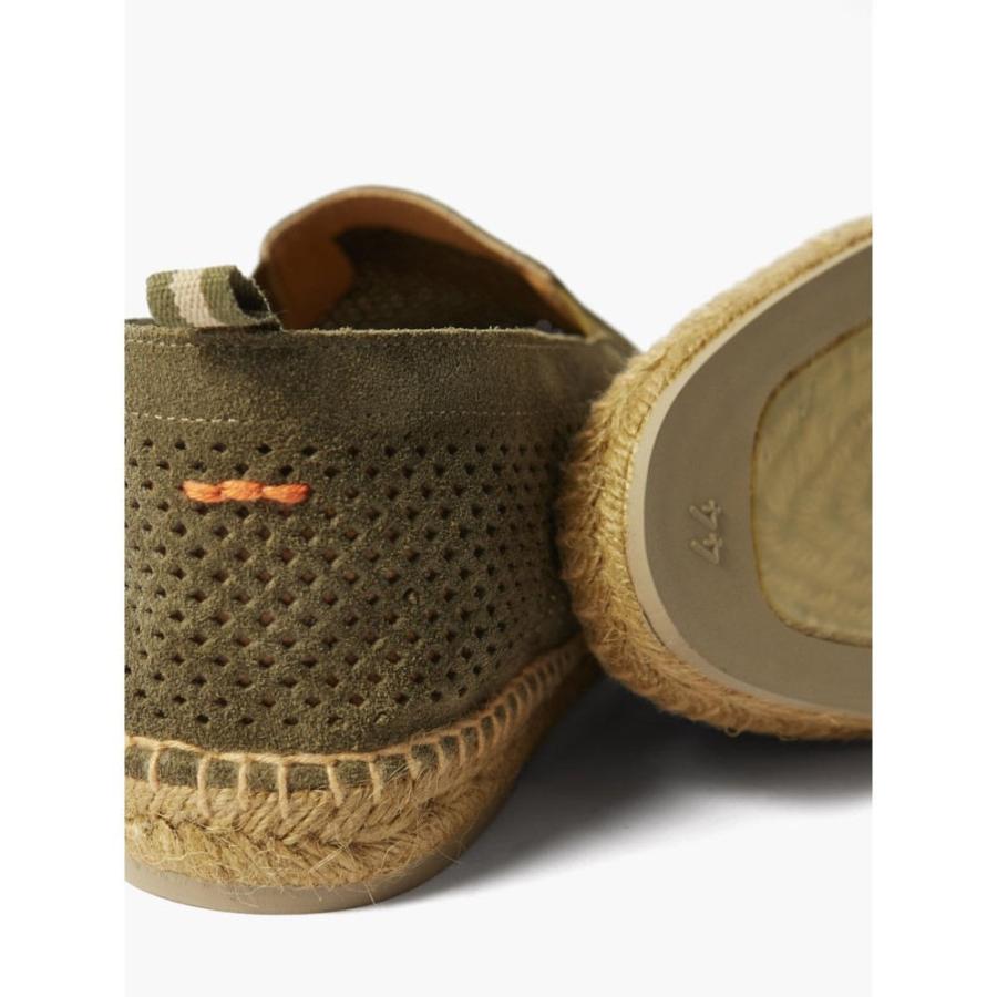 カスタニエール Castaner Espadrilles エスパドリーユ メンズ エスパドリーユ シューズ 靴 Joel Perforated Suede Green Espadrilles Fermart Jute フェルマート Hb Ffcfa4e6f8 2号店