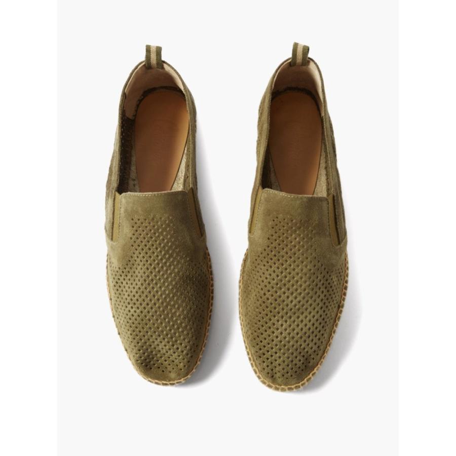カスタニエール Castaner Espadrilles エスパドリーユ メンズ エスパドリーユ シューズ 靴 Joel Perforated Suede Green Espadrilles Fermart Jute フェルマート Hb Ffcfa4e6f8 2号店