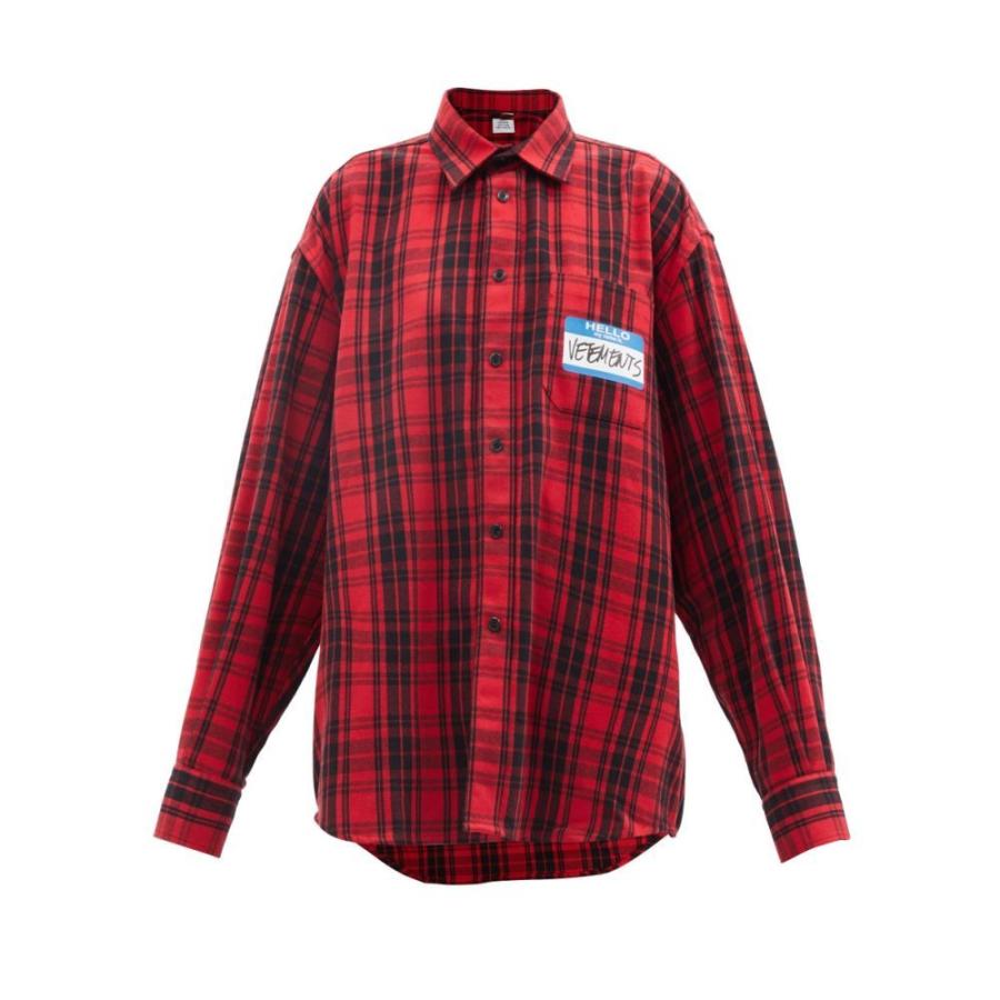 超安い品質 トップス ネルシャツ ブラウス シャツ レディース Vetements ヴェトモン トップス レディース ブラウス シャツ ヴェトモン Vetements My Print Shirt Flannel Cotton Blend Is Name シャツ ブラウス