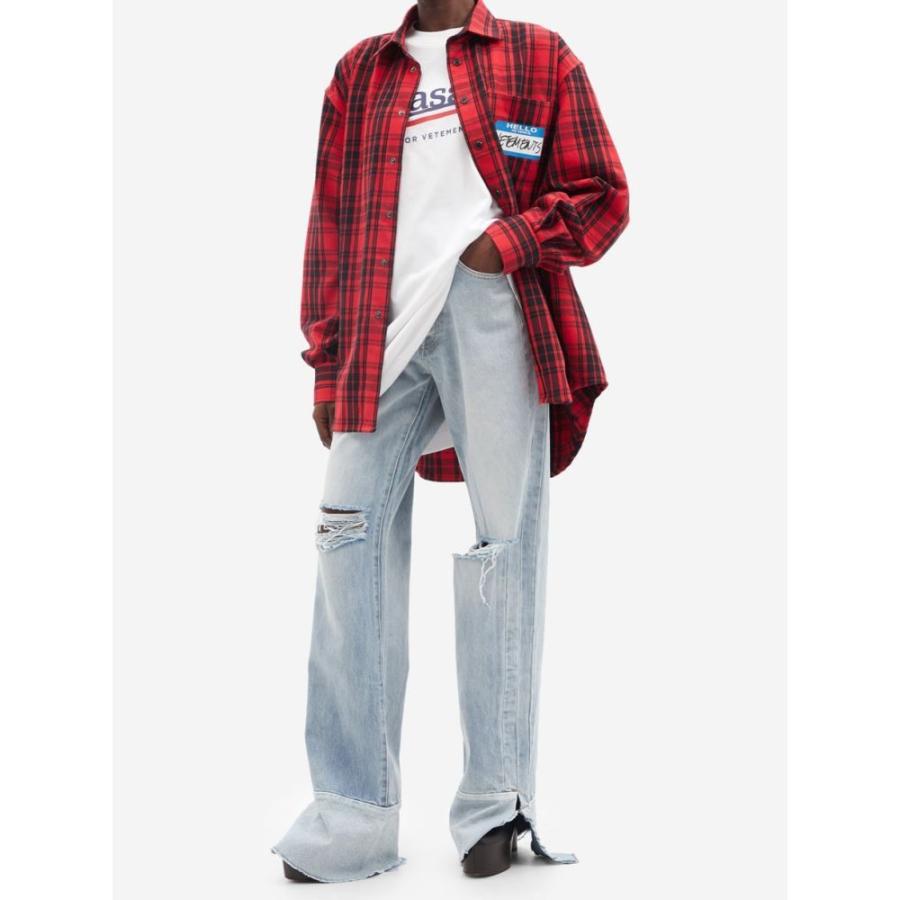 超安い品質 トップス ネルシャツ ブラウス シャツ レディース Vetements ヴェトモン トップス レディース ブラウス シャツ ヴェトモン Vetements My Print Shirt Flannel Cotton Blend Is Name シャツ ブラウス