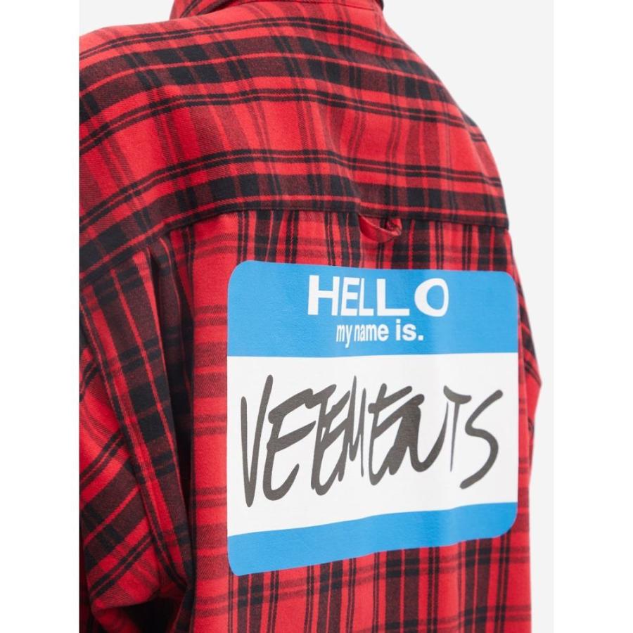 超安い品質 トップス ネルシャツ ブラウス シャツ レディース Vetements ヴェトモン トップス レディース ブラウス シャツ ヴェトモン Vetements My Print Shirt Flannel Cotton Blend Is Name シャツ ブラウス