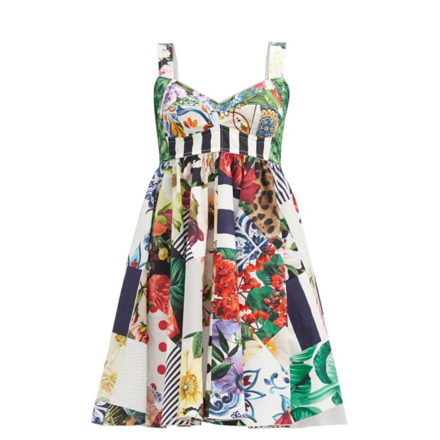 即納 大特価 Dolce ドルチェ ガッバーナ ワンピース ドルチェ ガッバーナ Gabbana Dolce Gabbana Print Dress Mini Cotton Blend Patchwork Print ワンピース ドレス ミニ丈 ワンピース レディース ワンピース チュニック Caalin Com