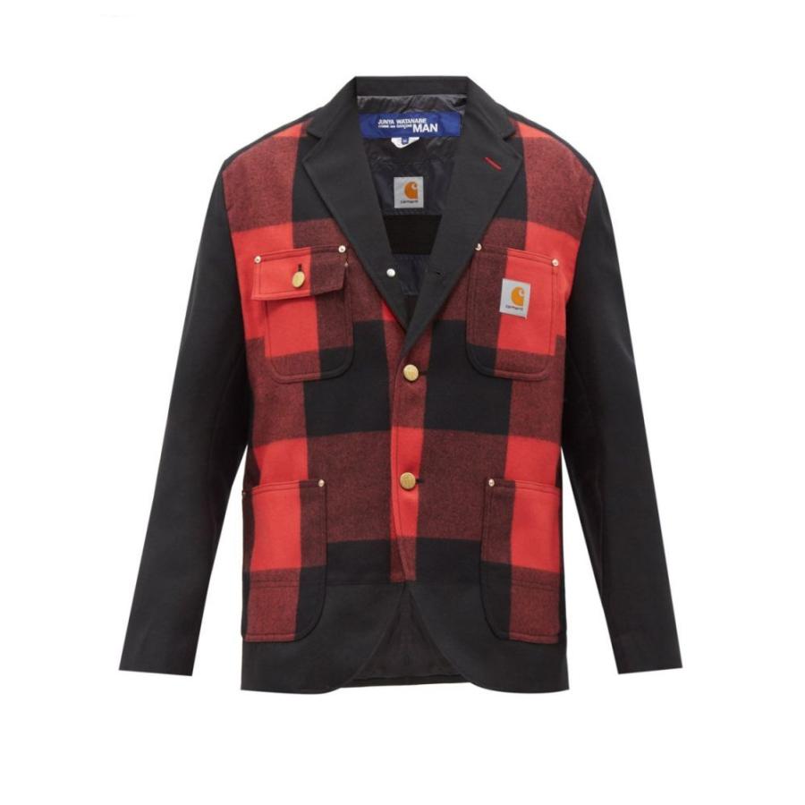 通販激安 ジュンヤ ワタナベ Junya Watanabe メンズ スーツ ジャケット アウター X Carhartt Buffalo Check Patch Pocket Wool Blazer Black 買付注文 Technoelmer Com Np
