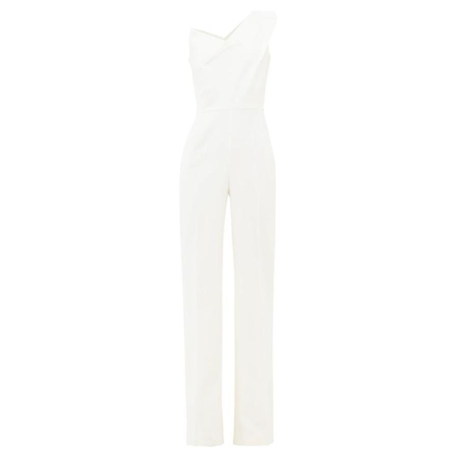 ローラン ムレ Roland Mouret レディース オールインワン ジャンプスーツ ワンピース ドレス Platano One Shoulder Wool Crepe Jumpsuit White オールインワン サイズ 18uk 19jp Www Motorpension Co Zw