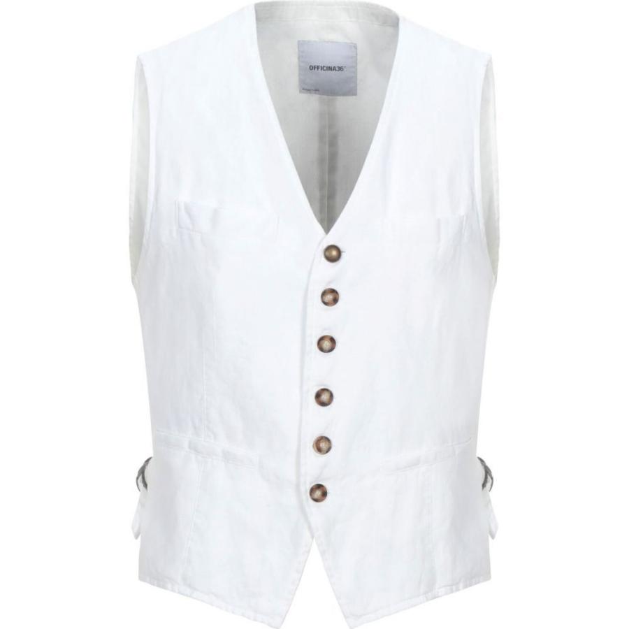 経典ブランド ベスト ジレ メンズ 36 Officina セイ トレンタ オフィチーナ メンズ ベスト ジレ セイ トレンタ オフィチーナ 36 Officina トップス White Vest Suit ベスト ジレ