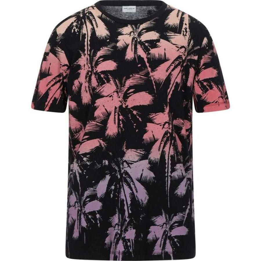 新到着 トップス メンズ Tシャツ サンローラン イヴ Laurent Saint イヴ Black T Shirt トップス Tシャツ メンズ Laurent Saint サンローラン Tシャツ カットソー