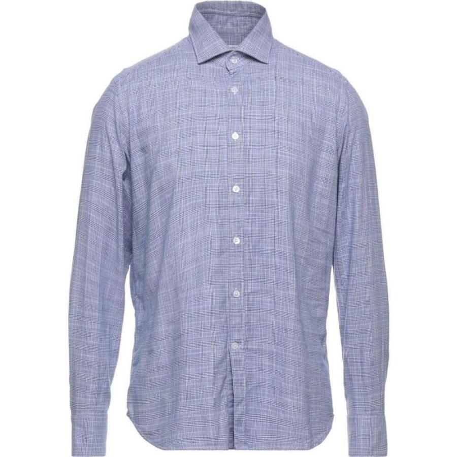 海外限定 シャツ メンズ Bagutta バグッタ トップス メンズ シャツ バグッタ Bagutta トップス Blue Slate Shirt Patterned シャツ カジュアルシャツ