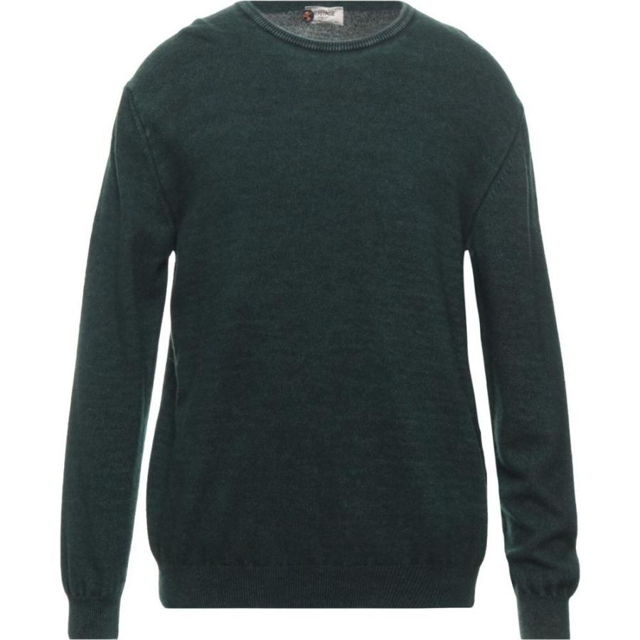 高級素材使用ブランド トップス メンズ ニット セーター ヘリテイジ Heritage ヘリテイジ Green Dark Sweater トップス ニット セーター メンズ Heritage トップス Thunda2 Com Au
