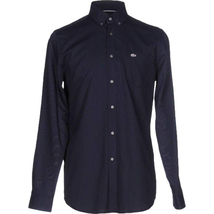 格安 ラコステ Lacoste メンズ シャツ トップス Solid Color Shirt Dark Blue 人気ブランドを Amz Verifyinfoaccount Genetechbh Com