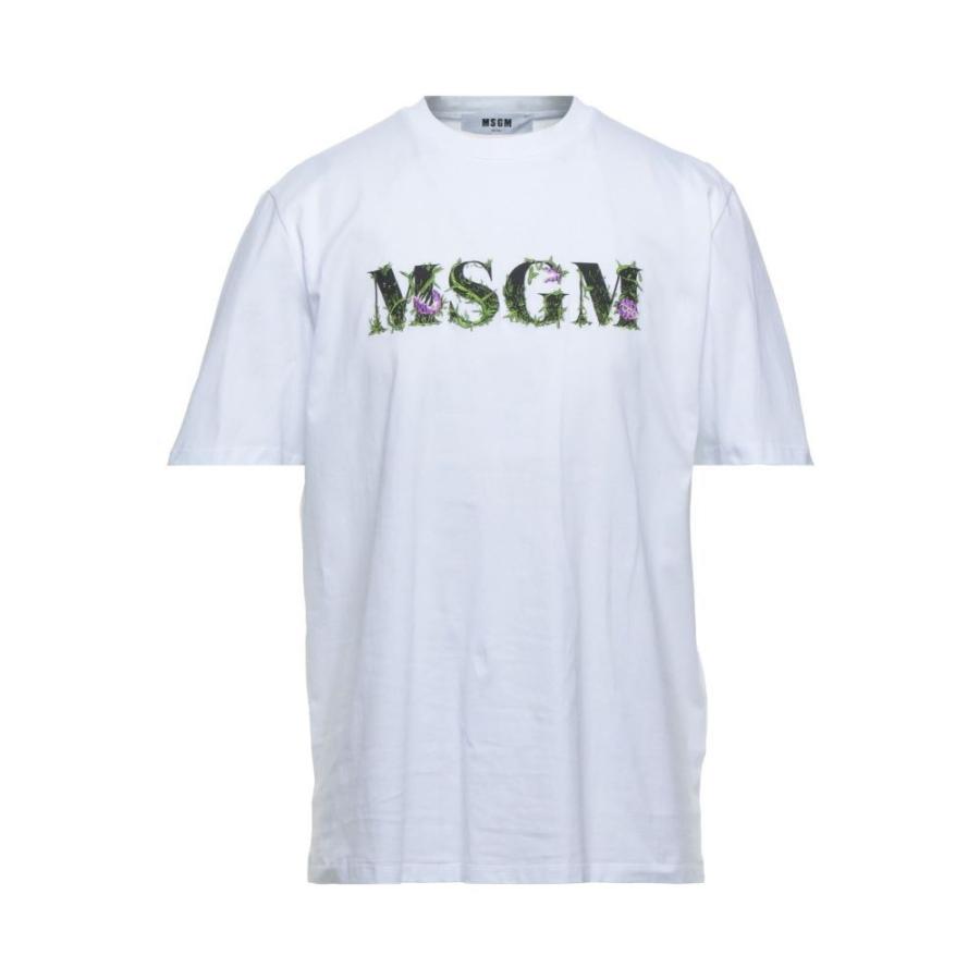 上等な White T Shirt トップス Tシャツ メンズ Msgm エムエスジーエム トップス メンズ Tシャツ エムエスジーエム Msgm Tシャツ カットソー Affaires Sociales Gouv Cg