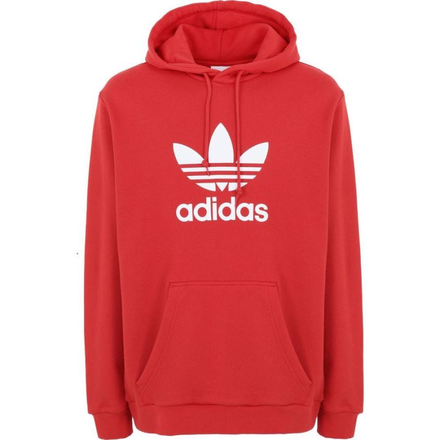 adidas originals trefoil hoodie red